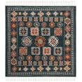 thumbnail image 2 of Safavieh Farmhouse Medici Southwestern Area Rug, Navy/Orange, 6'3" x 6'3" Square, 2 of 11