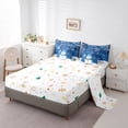 thumbnail image 5 of Manfei Merry Xmas 7 Pieces Bedding Comforter Set,Cute Bow Snowman Full Bedding Set,Hellow Winter Fitted Sheet Flat Sheet For Teens,Super Cozy Room Decor Reversible, 5 of 8