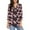 #H-Pink, variant on GuangCheng Womens V Neck Tops Long Sleeve Floral Printed Loose Fit Casual Blouses for Fall