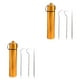 thumbnail image 1 of Inteprter 3 piezas de palillos de con soporte Mini bolsillo Adultos Personas mayores Herramientas Contenedores Oficina Viajes Suministros Oro 2piezas Inteprter CBP039195, 1 of 6