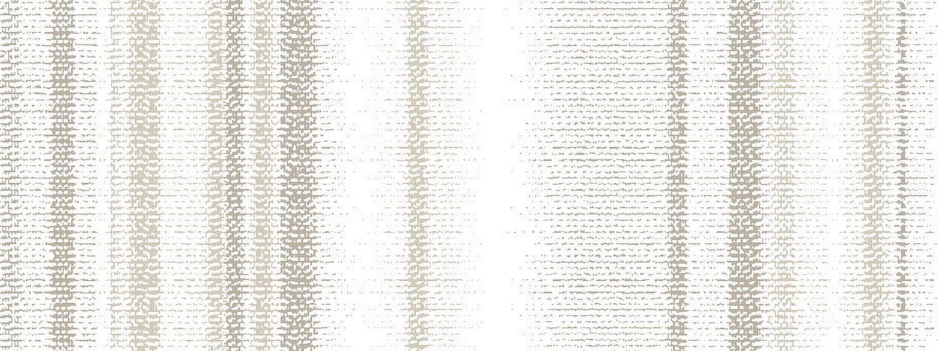 Mainstays Sheer Printed Grommeted Curtain, Set of 2, Beige Stripe, 38” W x 95” L