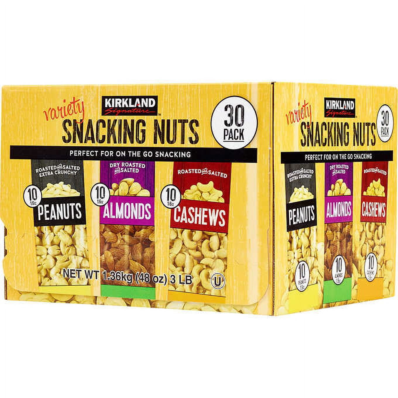 Kirkland Signature Snacking Nuts, Variety, Kosher 1.6 oz, 30 ct