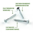 thumbnail image 2 of Hillman Wood Screws, #8 x 1-1/4", Steel, Zinc, Interior Screws, Phillips, Silver, 13 pack, 2 of 9