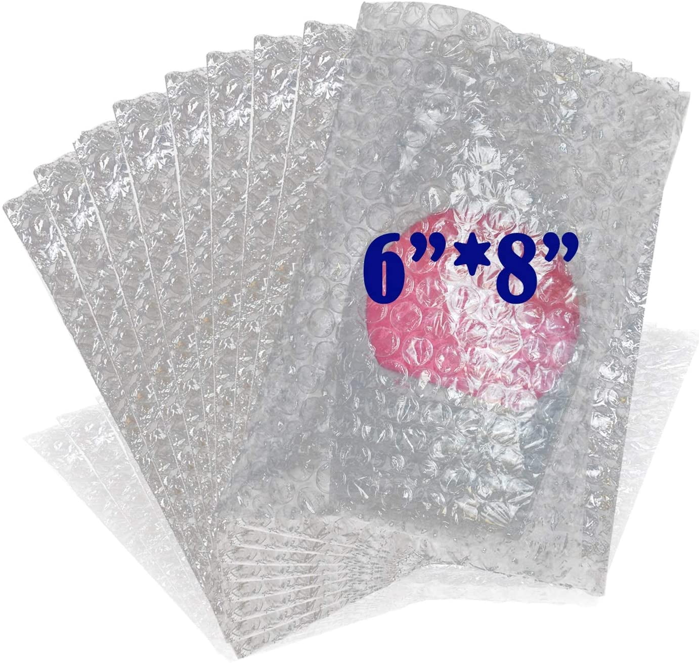 100 - 6x8 Bubble Out Pouches Bags Wrap Cushioning Self Seal Clear 6" x 8"
