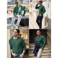 thumbnail image 3 of COOFANDY Long Sleeve Shirts for Men Thermal Underwear Slimming Crewneck Sweater Base Layers Knitted Pullover Fall Outfits, 3 of 6