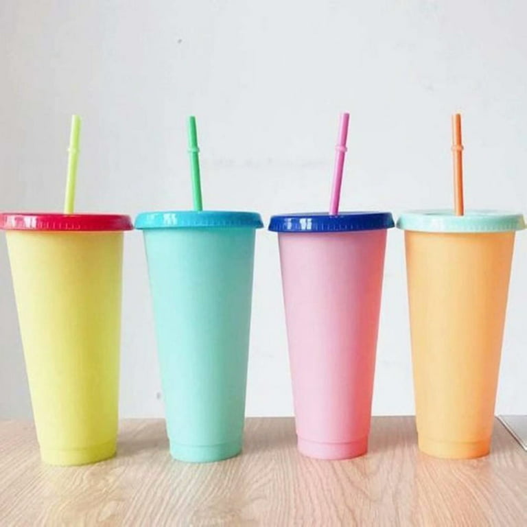 TAL Tumblers, Set of 4. Lids, Straws, 24oz color changing cups