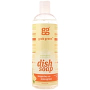 Grab Green Naturally-Derived, Biodegradable Liquid Dish Soap, Tangerine with Lemongrass, 16 Ounce Bottle