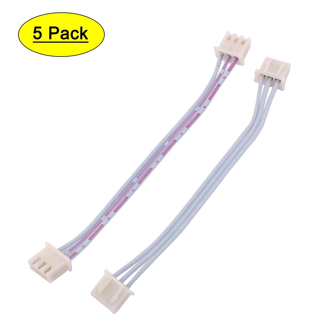 5Pcs Dual End XH2.54 3P Female Connector Cable 10cm w Pin Header -
