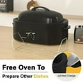 thumbnail image 3 of Superjoe 20 QT Electric Roaster Oven, Stainless Steel Self-Basting Lid Removable Pan, Black, 3 of 10