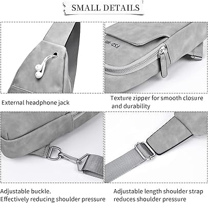FSD.WG Men's Multi-Functional Sling Bag, Water-Resistant Crossbody Bag for Travel & Daily Use