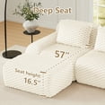 thumbnail image 6 of ZenNook 114" Modern Modular Sectional Sofa for Living Room, Oversized 3 Seater Boneless Couch with Deep Seat, Flannelette Fabric Cloud Couch Sectional, No Assembly Compressed Sofas para Sala, 6 of 8