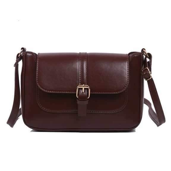 Small Lightweight Crossbody Purses for Women Saddle Vintage Shoulder Handbags - Dark brown