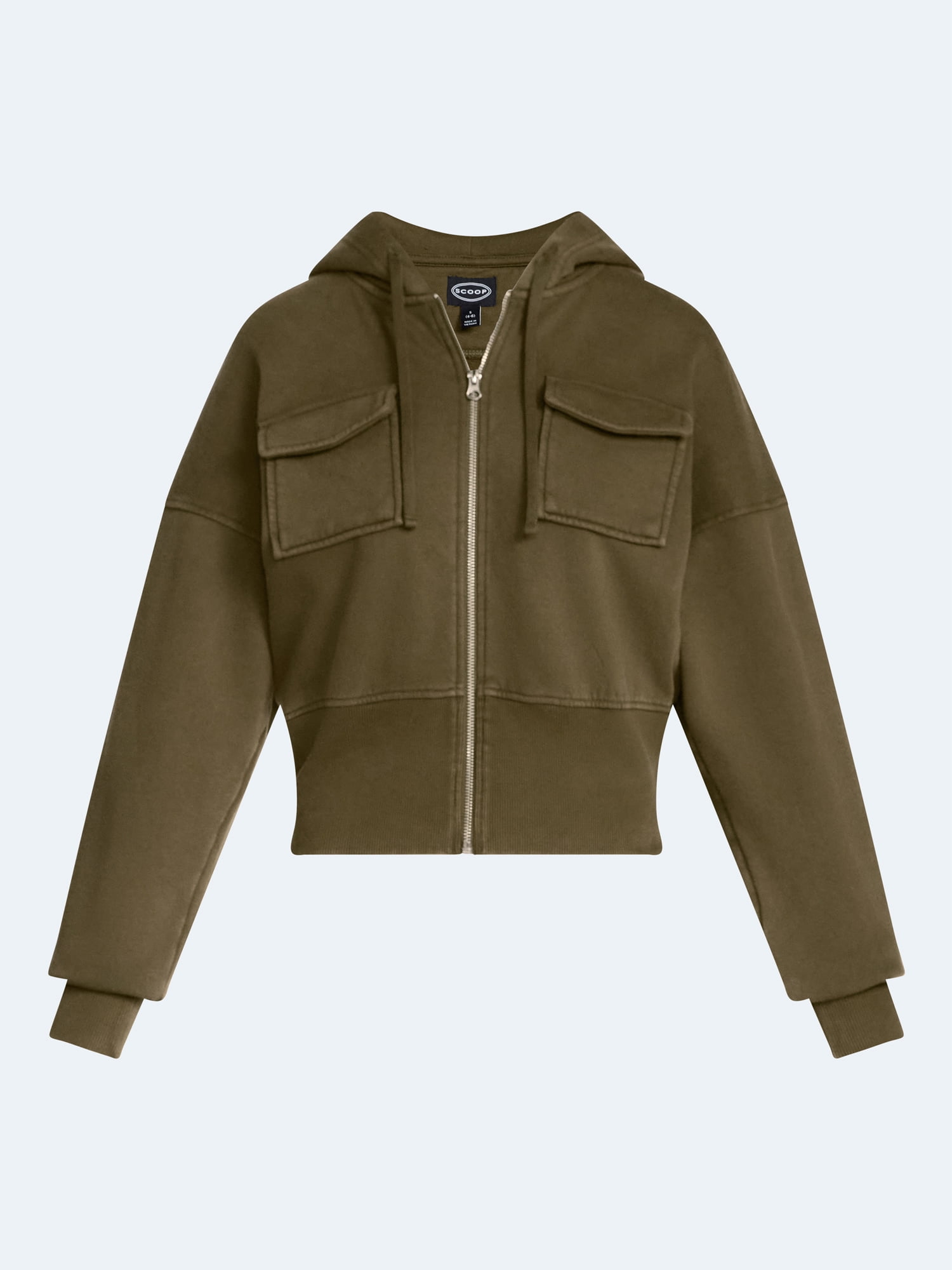 Scoop Women’s and Women’s Plus Full Zip Hoodie, Sizes XS-4X