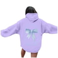 thumbnail image 3 of Women Sweatshirts Women's Hoodie Sweatshirt with Pocket for Everyday Comfort and Casual Style Purple M, 3 of 6