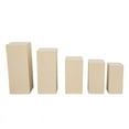 thumbnail image 2 of Balsa Circle 5 Beige Rectangular Pedestal Fitted Spandex Display Stand Covers Set Party Events Decorations Supplies, 2 of 8