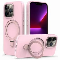 Entronix Silicone Case Designed for Apple iPhone 16 Pro Max with Stand, Protection Shockproof Dropproof Dustproof Slim Design Phone Cover for Apple iPhone 16 Pro Max, Pink