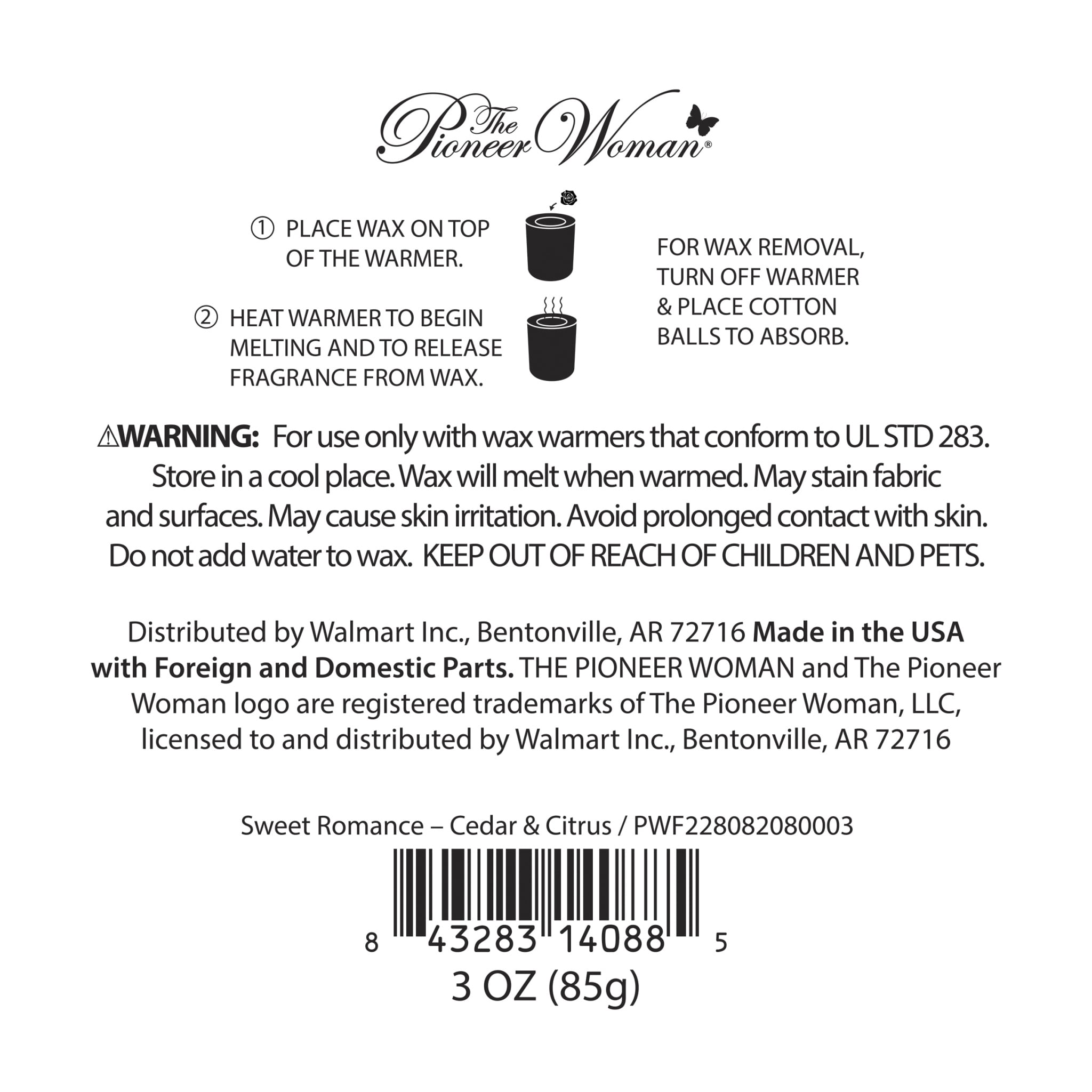 The Pioneer Woman Figural Wax Melts, Cedar & Citrus, 10 Count