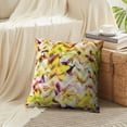 thumbnail image 4 of LALILO Throw Pillow Covers Romantic White Flowers Zigzag Yellow Cushion Cover 18" x 18", 4369 Pack, 4 of 6