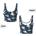 thumbnail image 6 of Uemuo Friendly Sharks Pattern Women's Sports Bra - High Impact Support, Breathable, and Comfortable Athletic Bra for Running, Yoga, and Workouts, 6 of 9