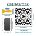 thumbnail image 2 of 12 Pcs 8in Wall Stickers Black and White Geometric Peel and Stick Wall Tile Stickers, 2 of 7
