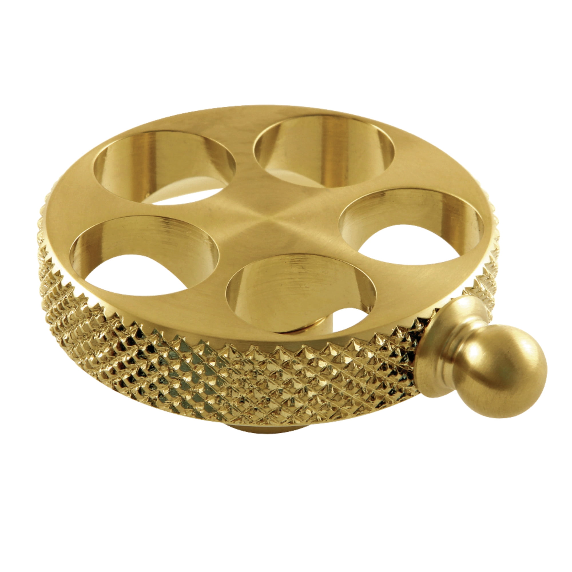 Kingston Brass KTRKXD7 Webb Universal Front or Side Mount Toilet Tank Lever with Knurled Handle in Brushed Brass