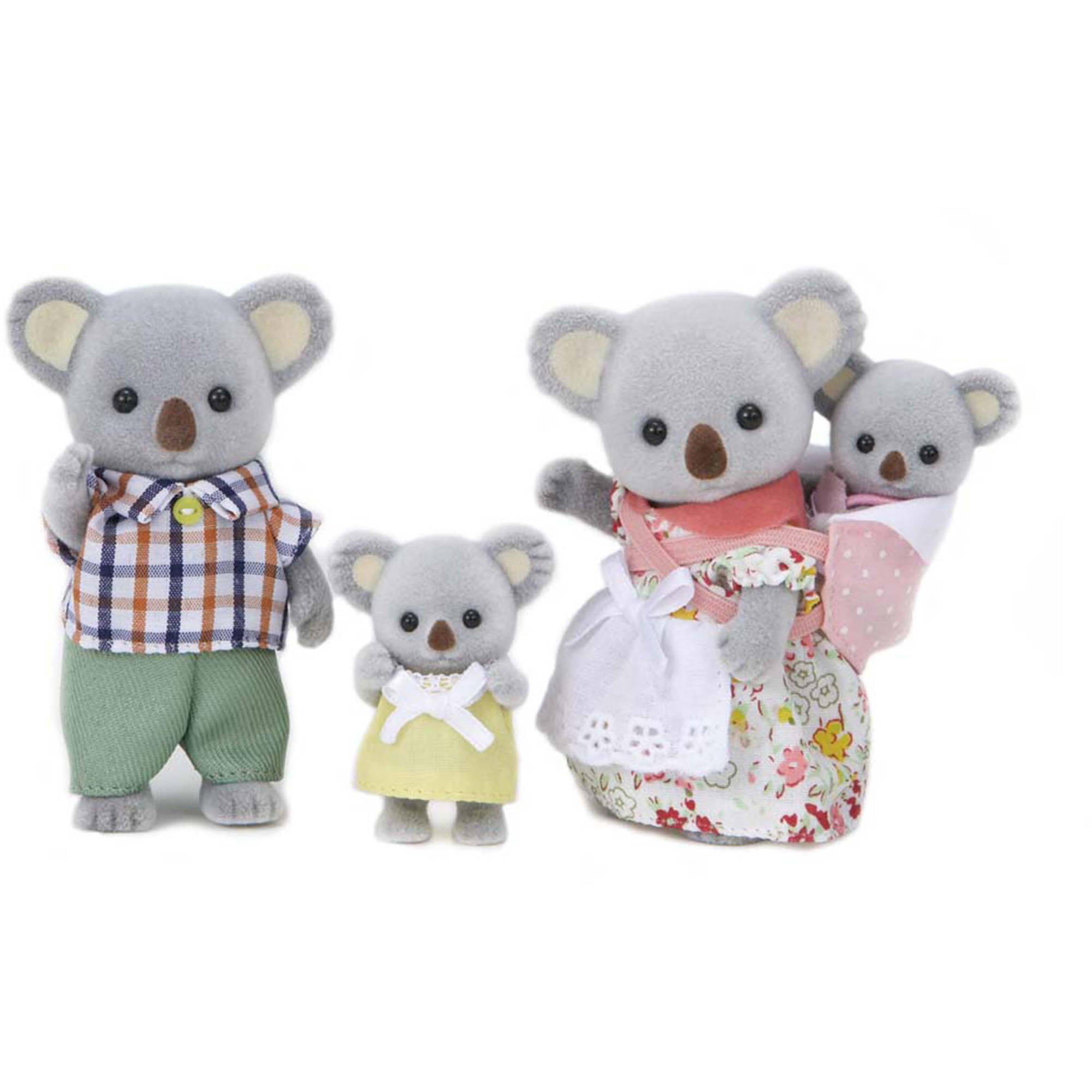 NEW Calico Critters 3 Pc Figures Doll Set Mom Dad Baby Outback Koala Family 