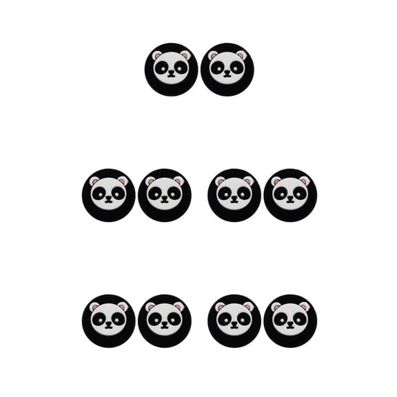 Bearachild Paquete de 2 Gamepad Thumbstick Covers Joystick Protector Caps Consola de juegos Reemplazo de piezas Reemplazo para PS5 Negro Type2 NO2