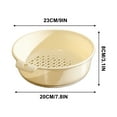 thumbnail image 2 of Double Layer Vegetable Washing Basket | Salad Spinner Alternative | Kitchen Produce Cleaner and Drainer | Food Prep Colander with Removable Strainer | Dishwasher Safe Plastic for Home Use, 2 of 5