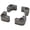Dark Grey, variant on Whaledi Pack of 4 Washing Machine Support Feet to Minimizing Movement and Noise