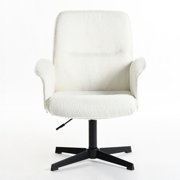 Homy Casa Criss Cross Office Chair, Vanity Makeup Desk Chair for Bedroom, Office, Apartment, Beige