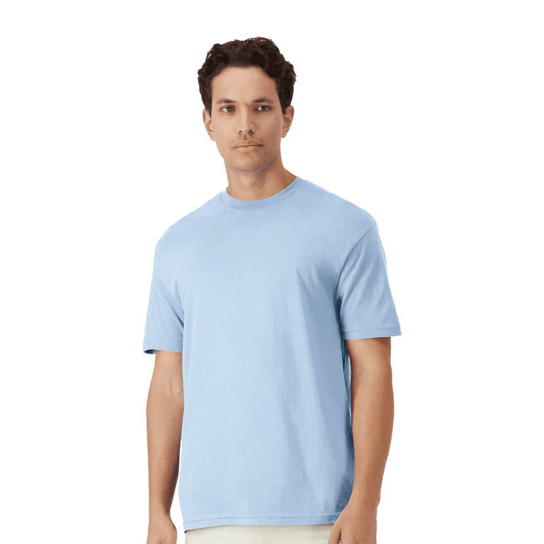 Gildan Men Crew Neck Light Cotton T-Shirt, Short Sleeve Assorted
