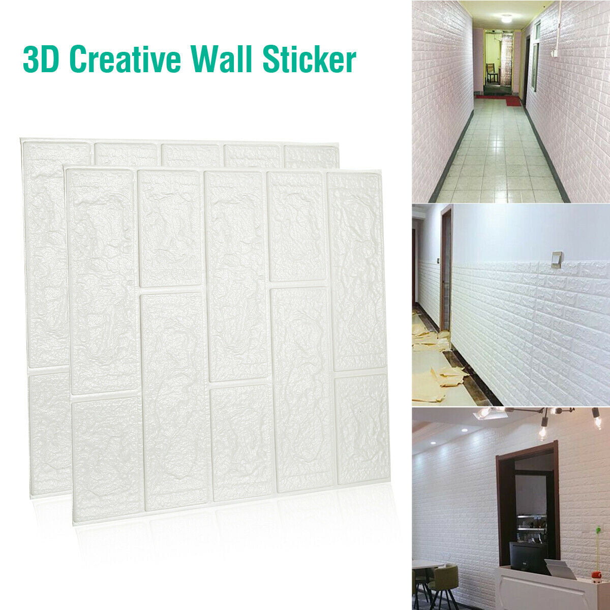 New Large 3D Self-adhesive Soft Tile Brick Wall Sticker Waterproof Foam Panel 