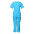thumbnail image 4 of Unisex Hospital Medical Scrub Top Pants Uniform 2 Pcs Set Nurse Dentist Suit Outfits, 4 of 5
