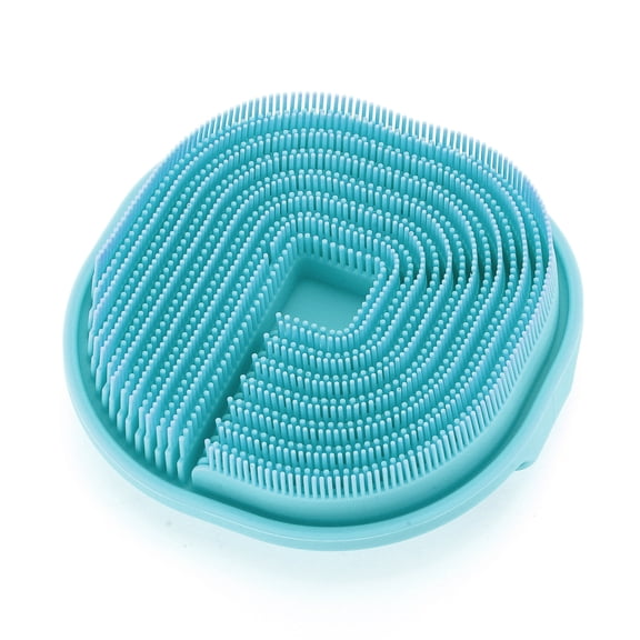 Unique Bargains Round Shape Bath Brush for Bathroom 4.13" 1 Pc Blue
