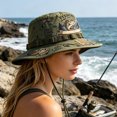 thumbnail image 6 of Unisex Embroidered Fishing Wide Brim Bucket Hat with Adjustable Chin Dstring Sun Protection, 6 of 6