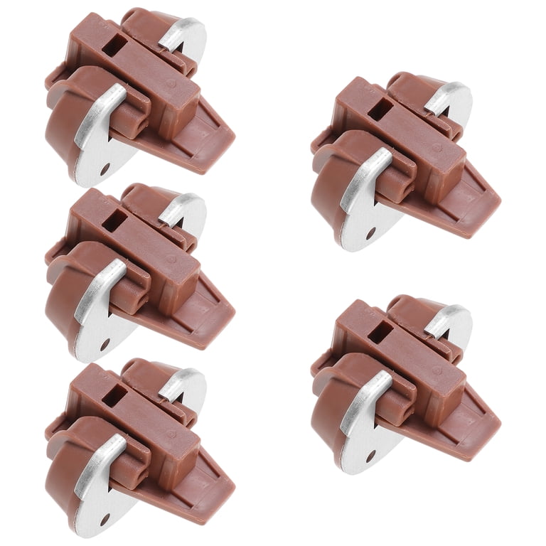 Mdhpklaur 5-Pair Plastic Undermount Drawer Slides With Roller Stoppers – Replacement Guides For Dresser, Nightstand & Furniture