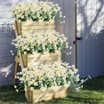 thumbnail image 5 of paquete de margaritas artificiales para exteriores, arbustos resistentes a los rayos UV, plantas colgantes para jardín, porche, hogar, boda, decoración de granja, 5 of 5