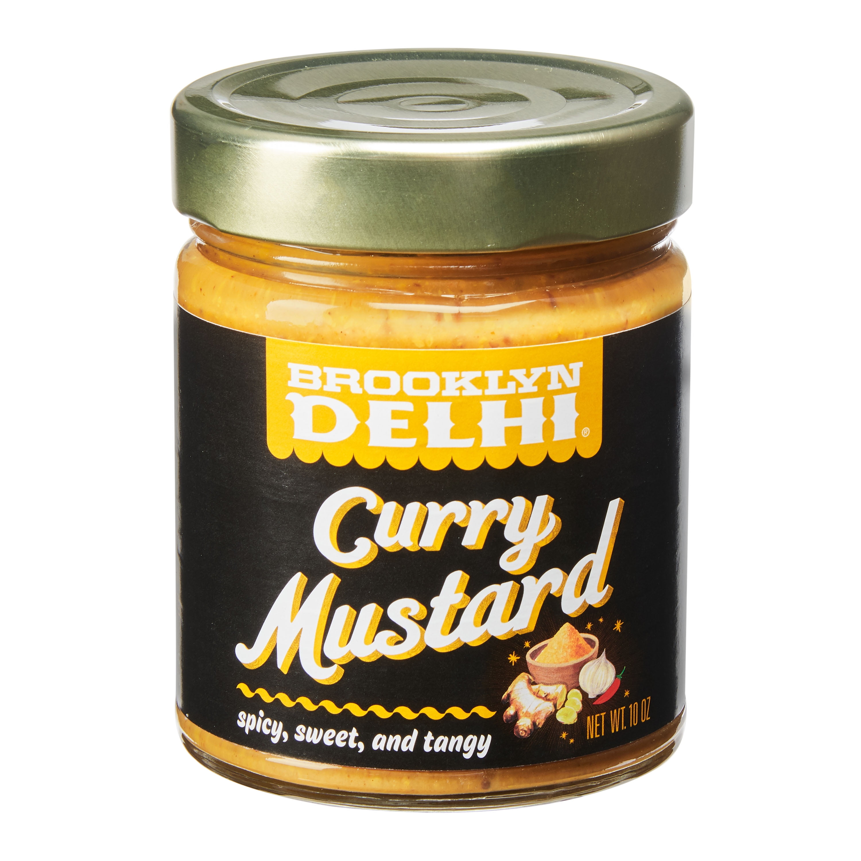 (6 Pack)Brooklyn Delhi Curry Mustard, 10 oz