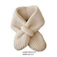 thumbnail image 3 of Splozh Toddler Winter Scarves Boy Children's Scarf Comfortable Warm Solid Color Knitted Boys Girls Baby Neck Scarf White,One Size, 3 of 3