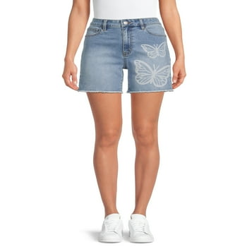 Buy No Boundaries Juniors Butterfly Denim Bermuda Shorts Online at desertcartTunisia
