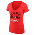 thumbnail image 2 of Women's G-III 4Her by Carl Banks Red Ottawa Senators Super-Slim Fit Lightweight City Graphic V-Neck T-Shirt, 2 of 3