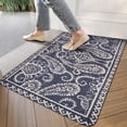thumbnail image 3 of Bohemian Blue-Purple Door Mat Welcome Door Mat for Front Door, Home Entrance, Yard, Floor, Patio, Non Slip Spring Summer Welcome Mat Indoor Outdoor Doormat 0"*", 3 of 6