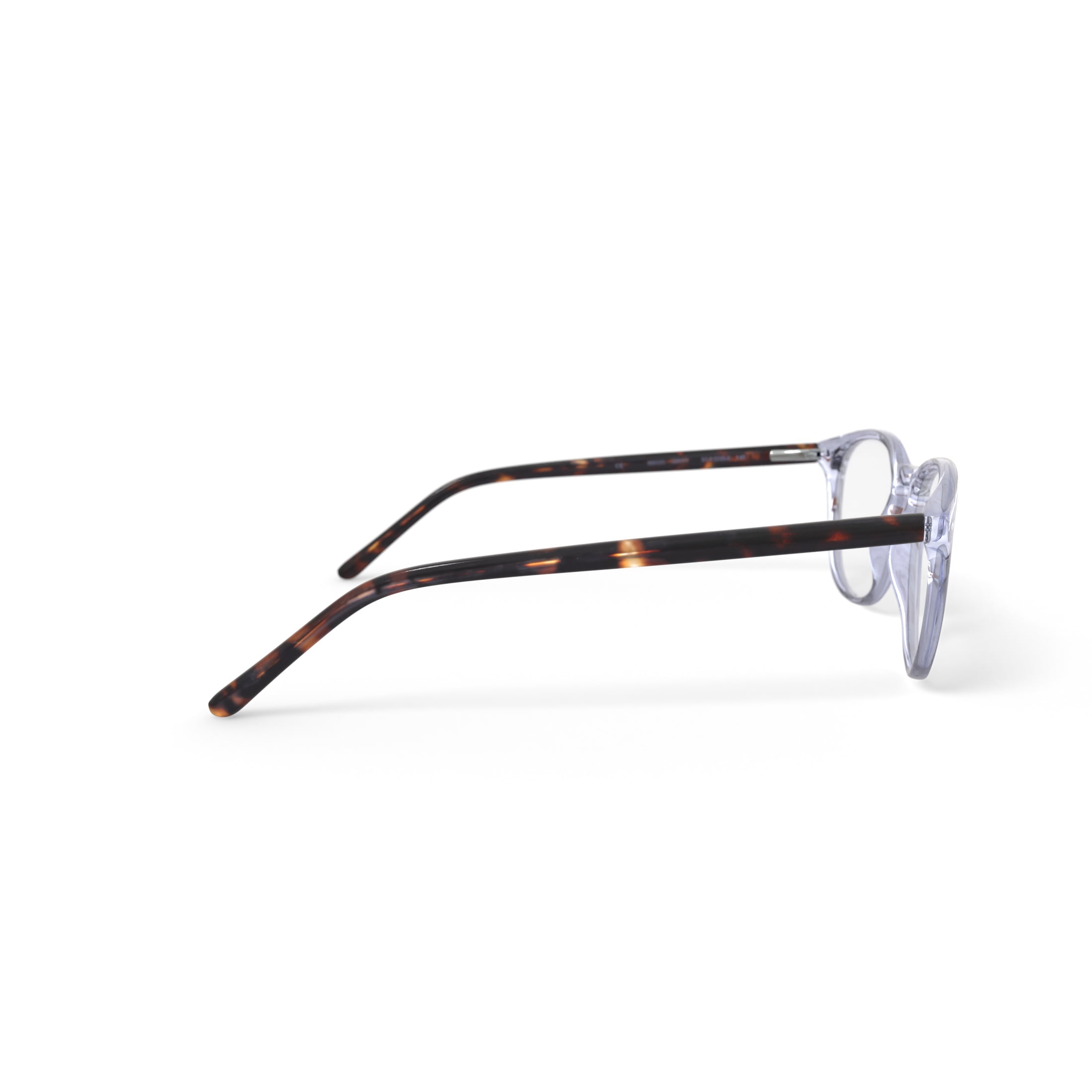 M America Men's Blake Round Prescription Eyeglasses with Case, Crystal Tortoise