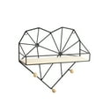 thumbnail image 5 of TEHAUX Black Heart Shape Iron Storage Rack for Home Decoration Easy Install Wall Hanging Shelf 23.5x23.5x3.5 inches, 5 of 8