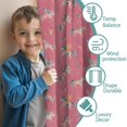 thumbnail image 3 of Blackout Kids Curtains,Pink Unicorn Floral Pattern Childrens Insulated Curtains Set Of 2,Bedroom Essentials,Toddler Room Decor 42"x54", 3 of 5
