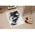 thumbnail image 5 of Abstract Monkey Rug, Large Rug, Personalized Rug, Blue Eyed Old Monkey Rug, Small Rug, Animal Rug, Step Rug, Custom Rug, Black and White Rug, 2.6'x6.5' - 80x200 cm, 5 of 8