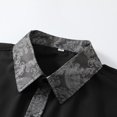 thumbnail image 4 of Cloudstyle Men's Relaxed Fit Embroidered Collar Casual Shirt - Long Sleeve Button-Down for Everyday Wear, 4 of 7
