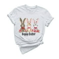 thumbnail image 2 of Delliss Women's casual short sleeved Easter printed T-shirt round neck top Loose Summer Tops, 2 of 5