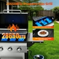 thumbnail image 3 of Biotree 3 Burner BBQ Propane Gas Grill, Stainless Steel 26,000 BTU Patio Garden Barbecue Grill with Two Foldable Shelves, 3 of 9