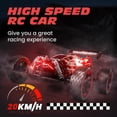 thumbnail image 4 of Tecnock RC Cars Remote Control Car for Boys and Girls, 1:18 Scale RC Car with LED Lights, 2.4GHz 2WD All-Terrain RC Truck, Rechargeable Battery for 50-Min Play, Gifts for Kids, 4 of 8